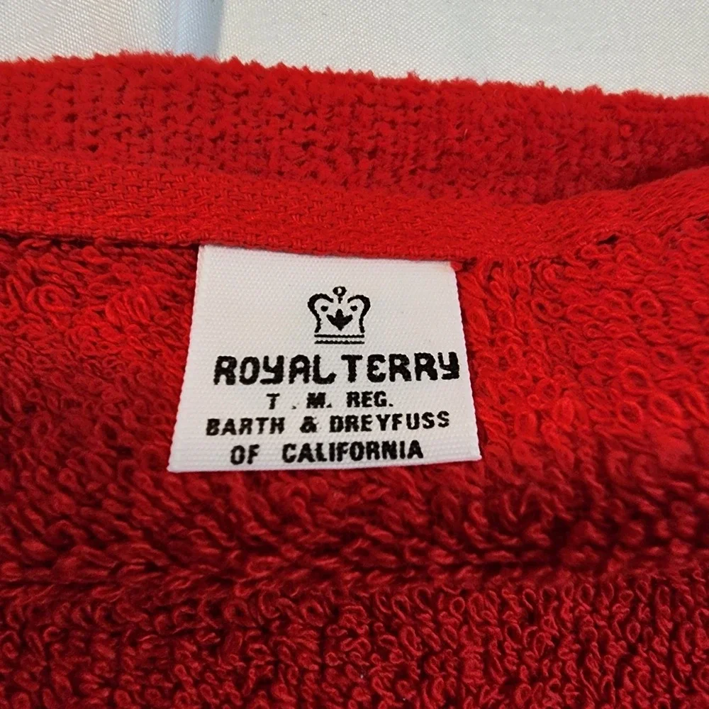 Lot Of 2 Vintage Royal Terry Hand Towel Grandma Core Swan Terrycloth USA